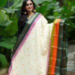Nivedha Green Orange light Green